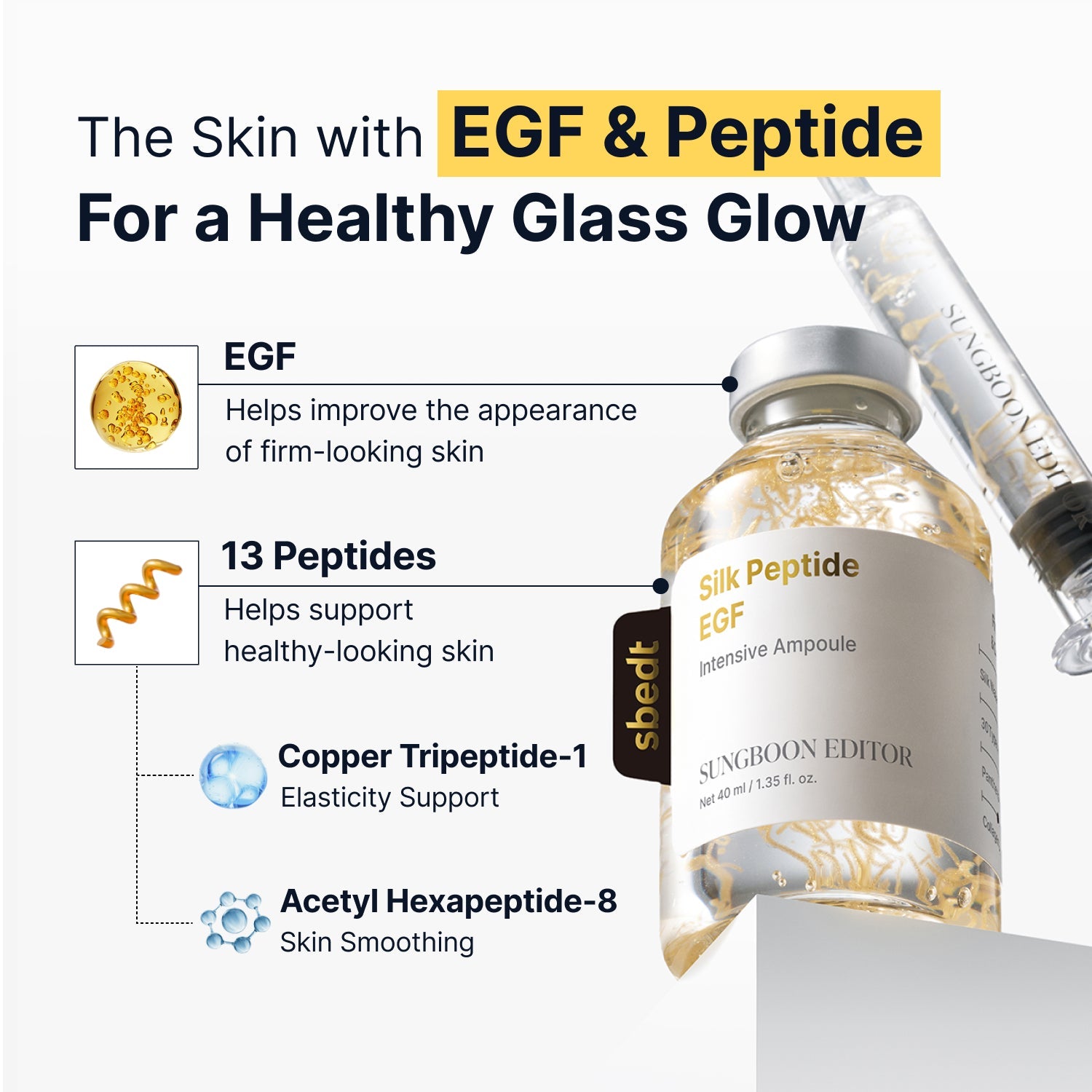 Deep Collagen Silk Peptide EGF Intensive Ampoule 2-pack SUNGBOON EDITOR